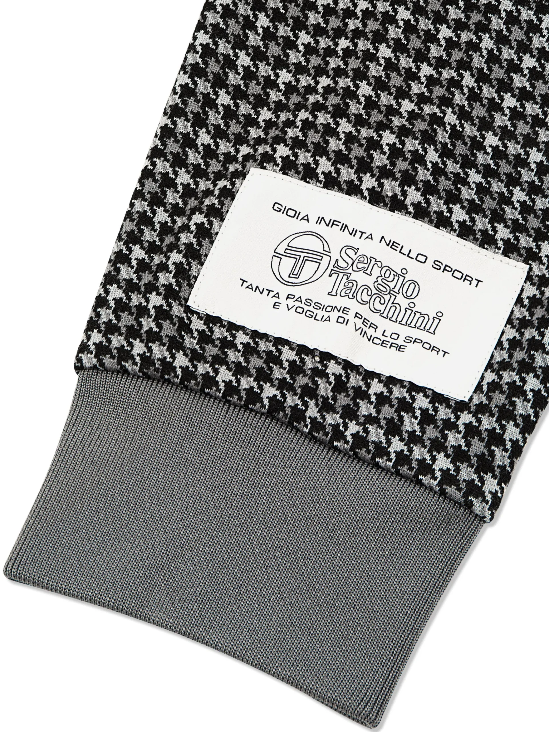 Fashion Dallas Houndstooth Track Jacket- Tracksuits|Jackets