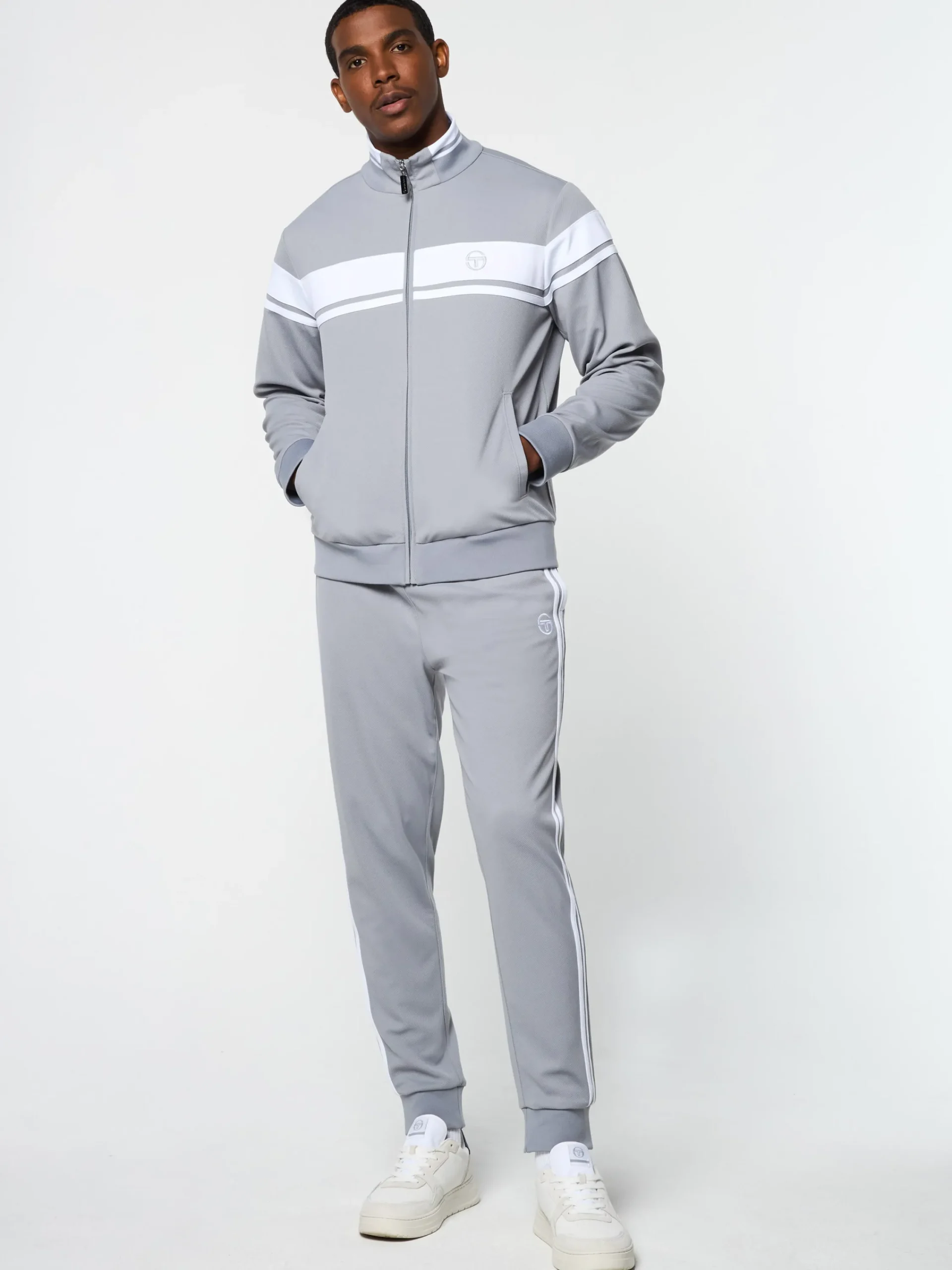 Clearance Damarindo Track Jacket Archivio- Sleet/ White Tracksuits|Jackets