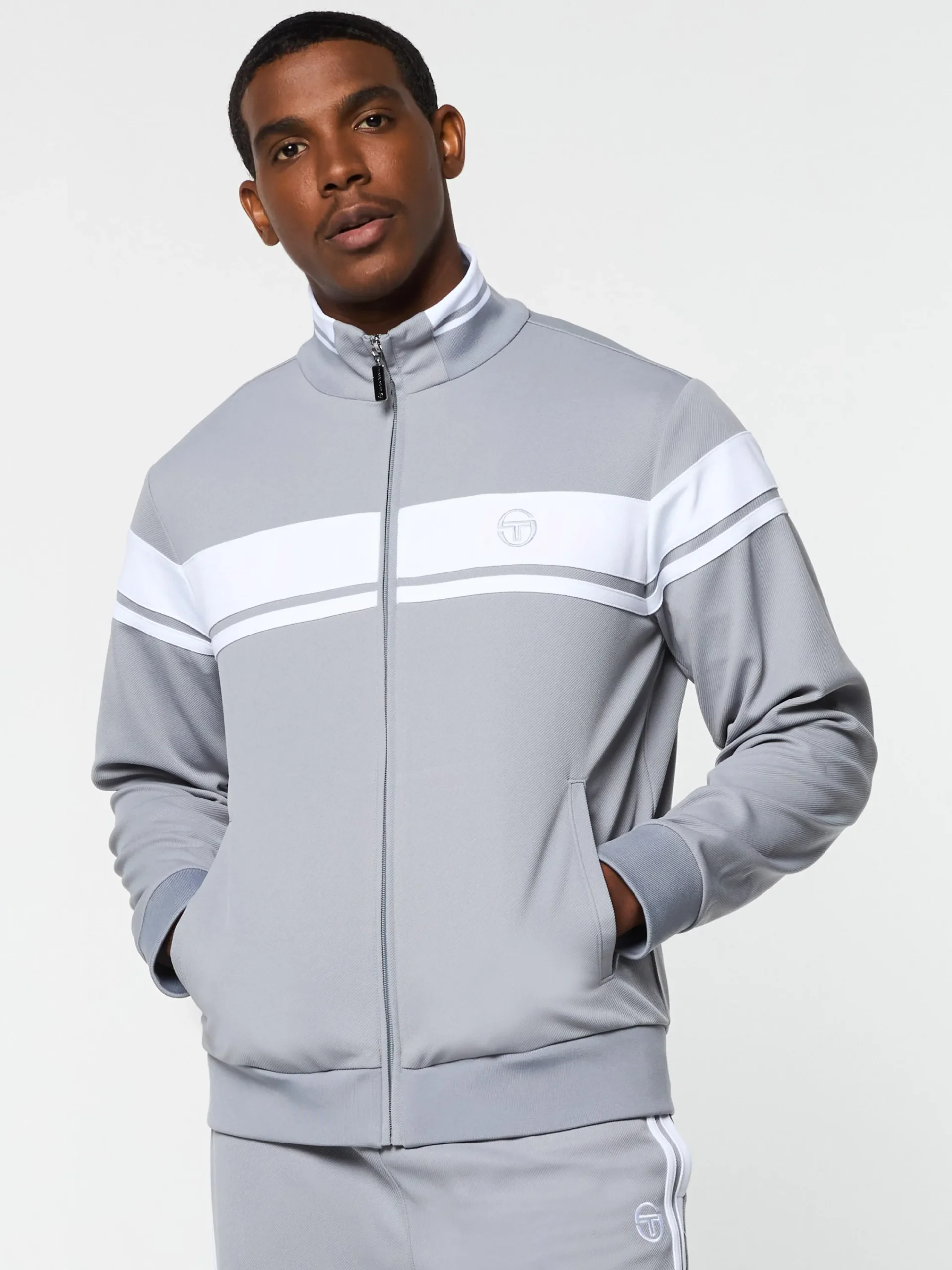 Clearance Damarindo Track Jacket Archivio- Sleet/ White Tracksuits|Jackets