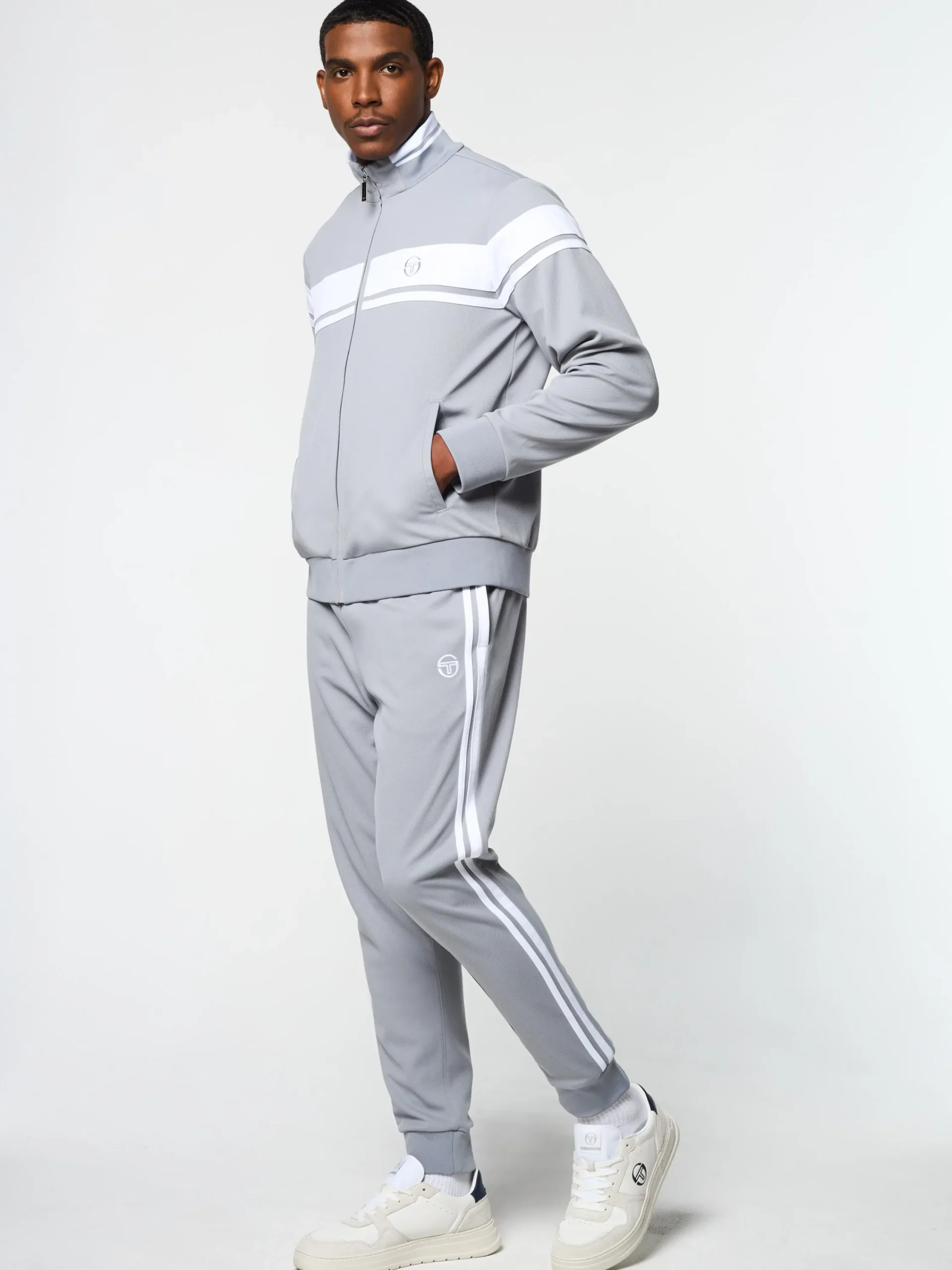 Clearance Damarindo Track Jacket Archivio- Sleet/ White Tracksuits|Jackets