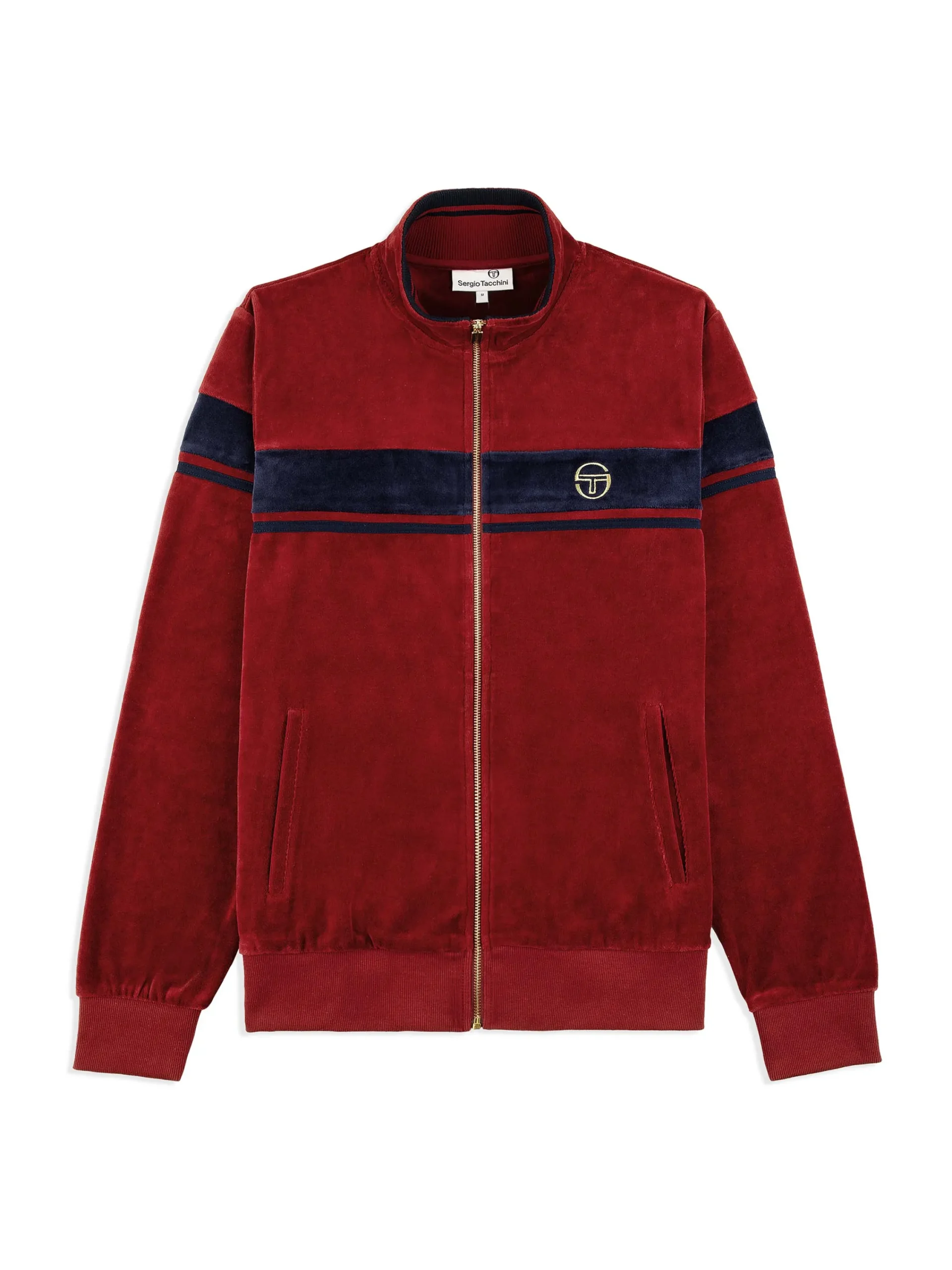 Best Sale Damarindo Velour Track Jacket- Merlot/ Maritime Blue Tracksuits|Velour
