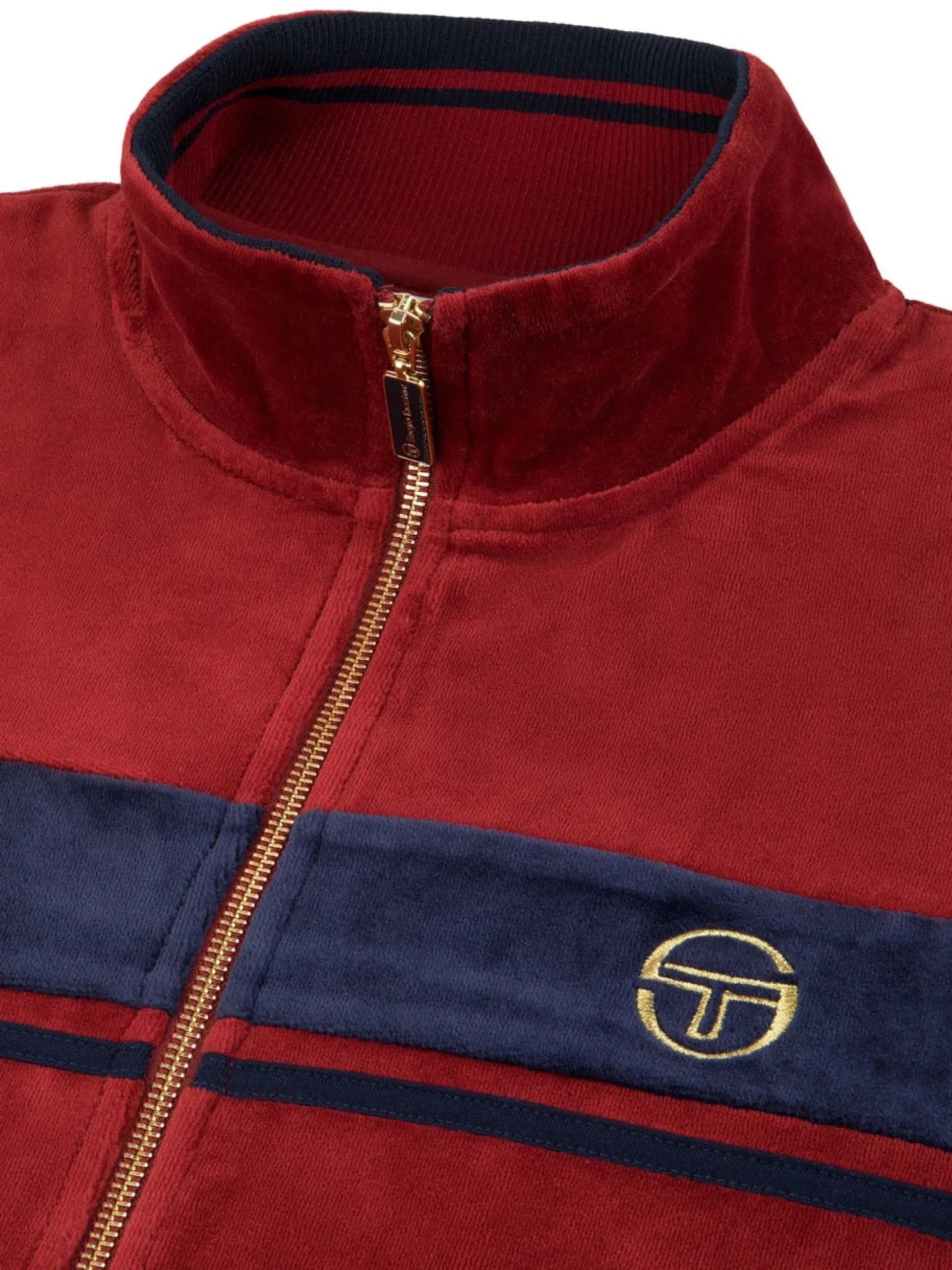 Best Sale Damarindo Velour Track Jacket- Merlot/ Maritime Blue Tracksuits|Velour