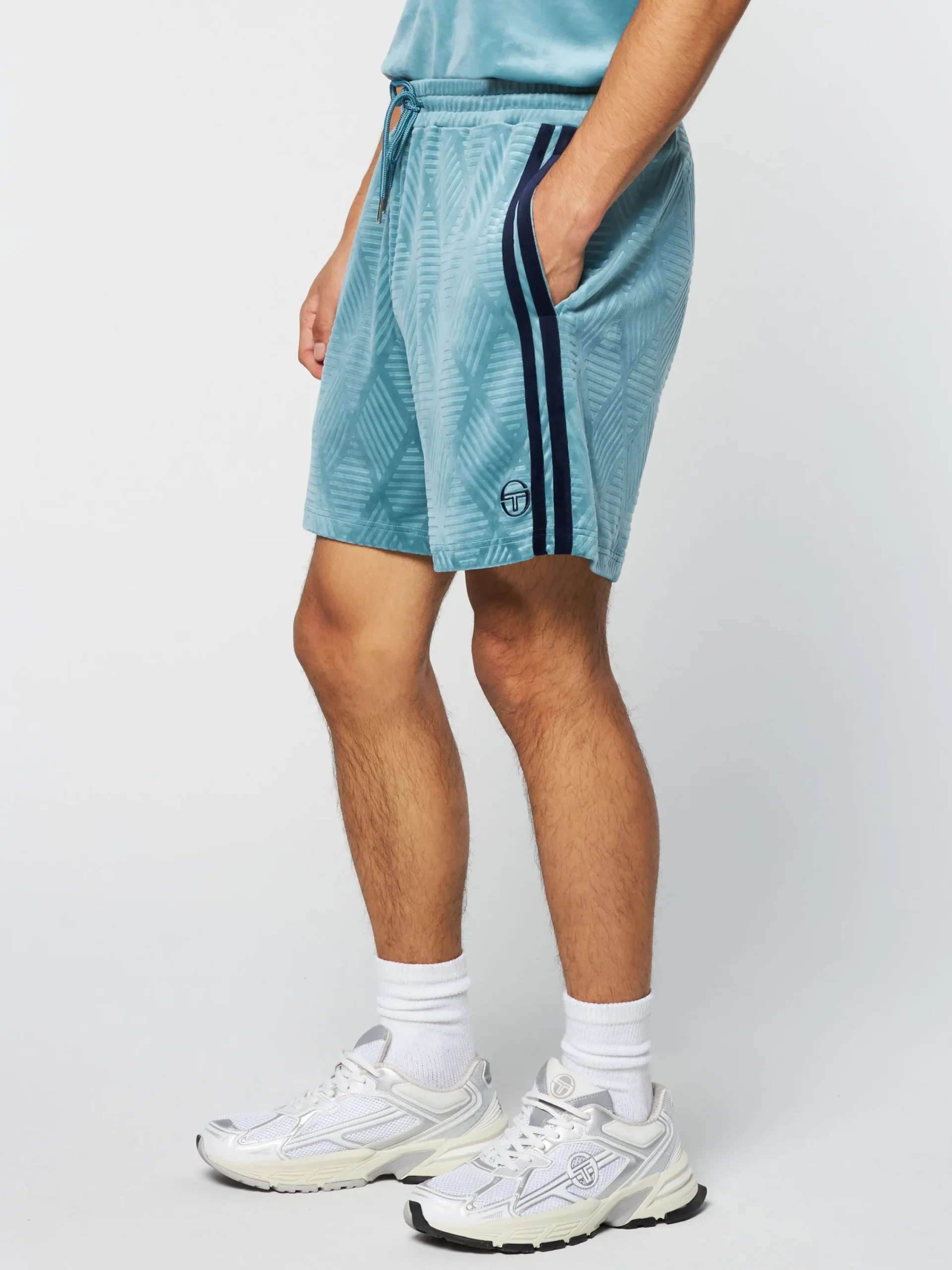 Outlet Debossed Damarindo Velour Short- Velour|Shorts And Swim