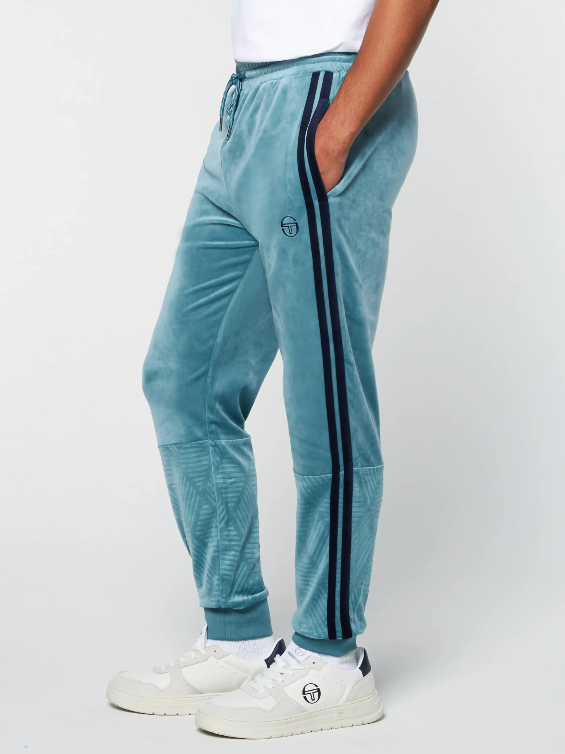 Clearance Debossed Damarindo Velour Track Pant- Tracksuits|Velour