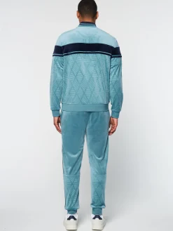 Hot Debossed Damarindo Velour Track Jacket- Tracksuits|Velour