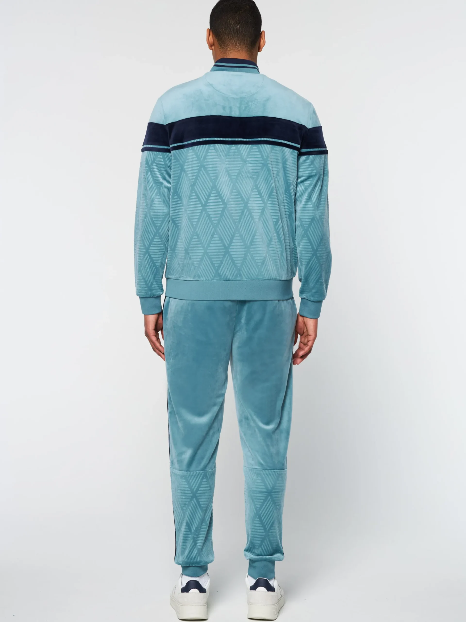Hot Debossed Damarindo Velour Track Jacket- Tracksuits|Velour