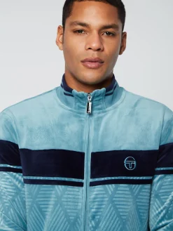 Hot Debossed Damarindo Velour Track Jacket- Tracksuits|Velour