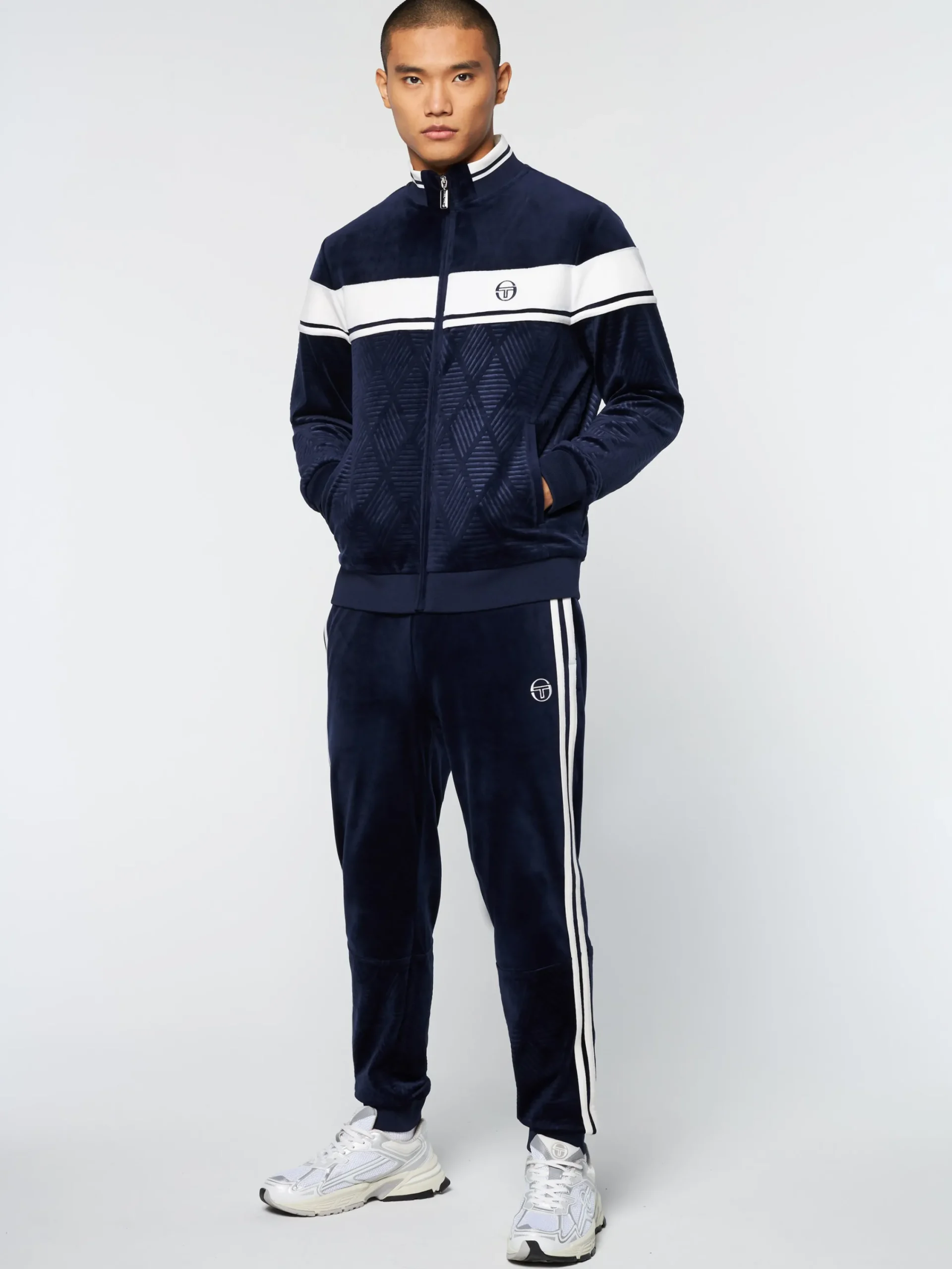 Cheap Debossed Damarindo Velour Track Jacket- Tracksuits|Velour
