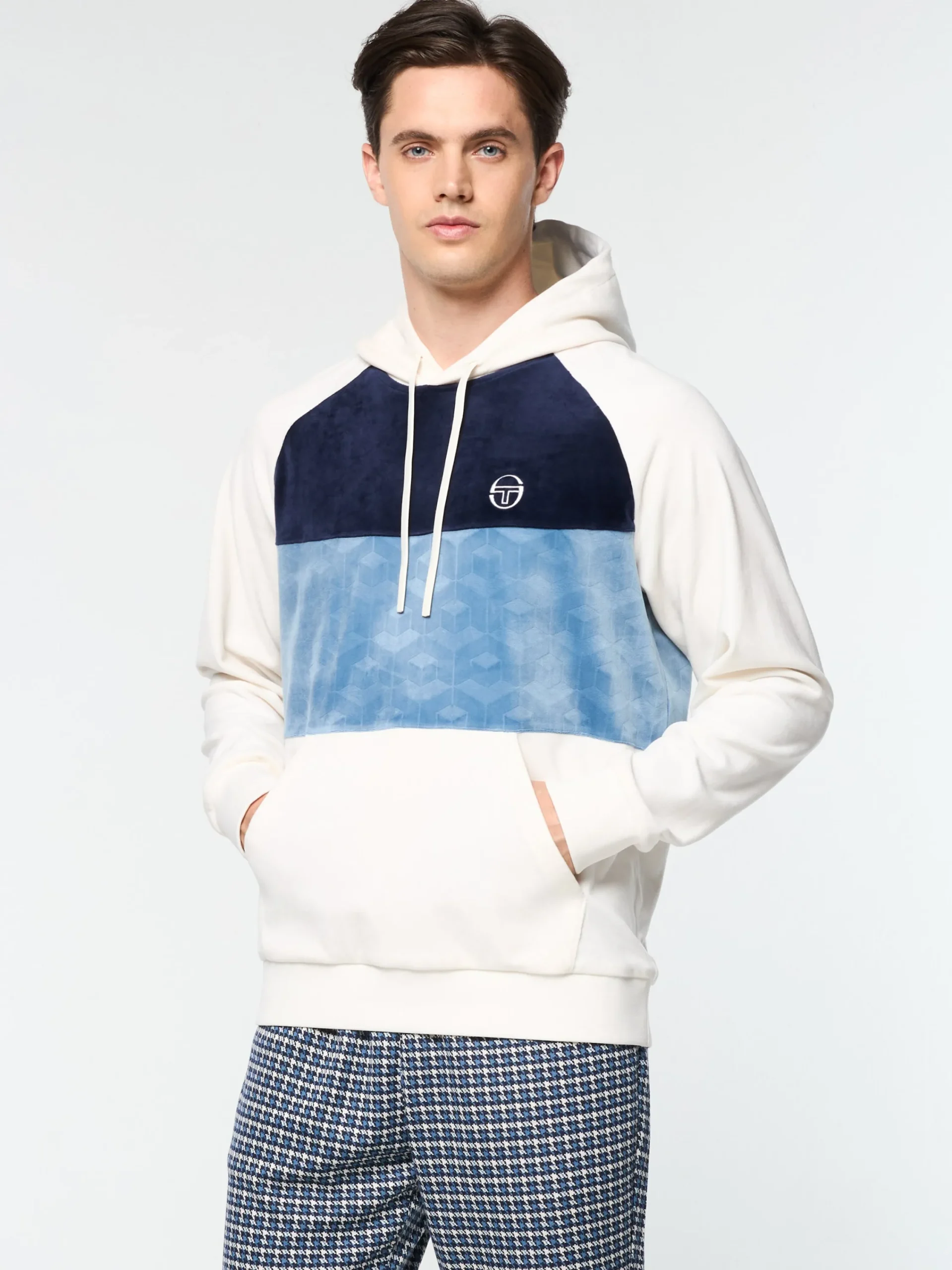Sale Foggia Velour Debossed Hoodie- Velour|Sweatshirts And Hoodies