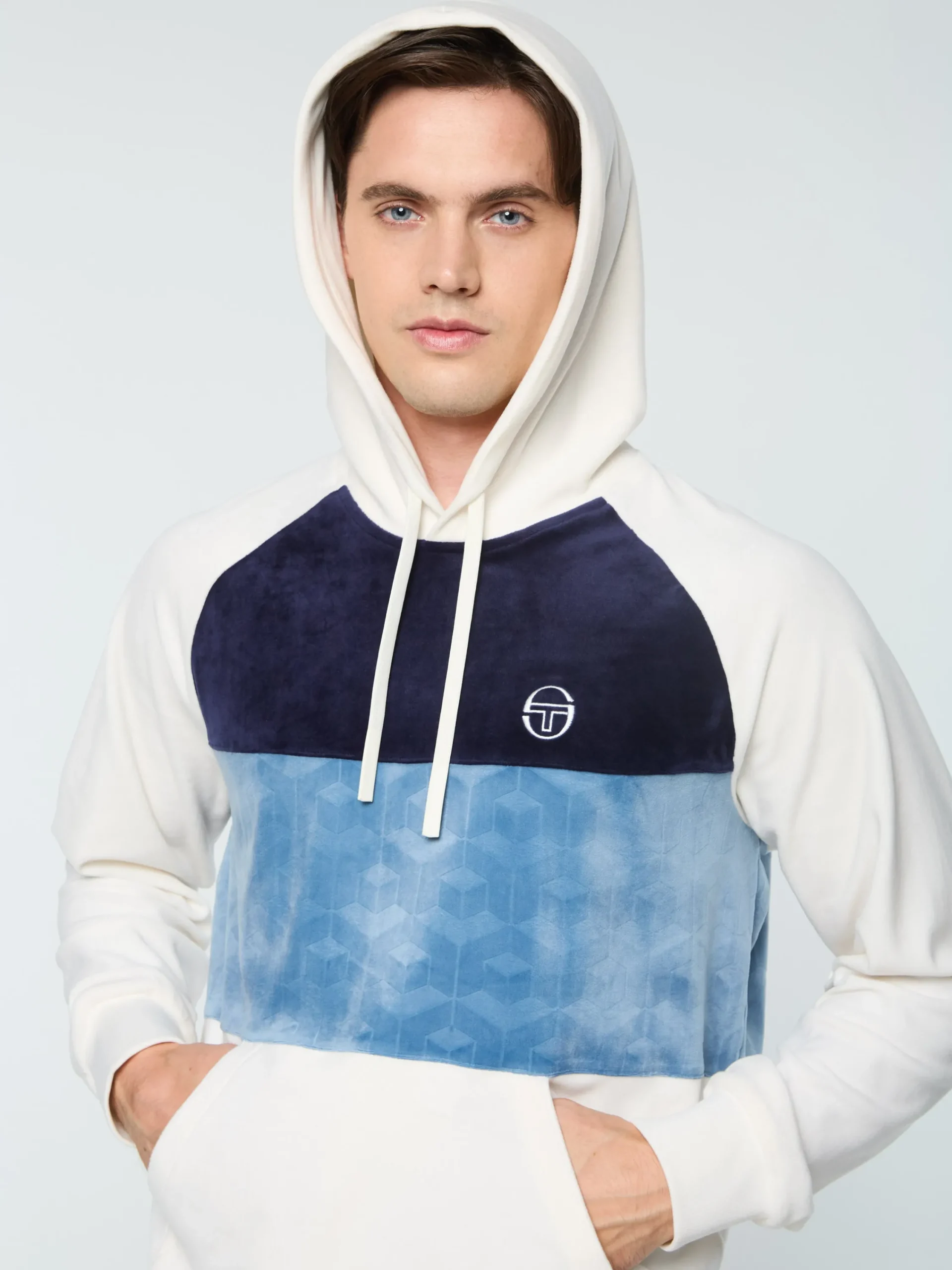 Sale Foggia Velour Debossed Hoodie- Velour|Sweatshirts And Hoodies