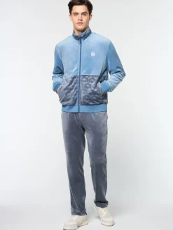 Discount Foggia Velour Debossed Track Jacket- Tracksuits|Velour
