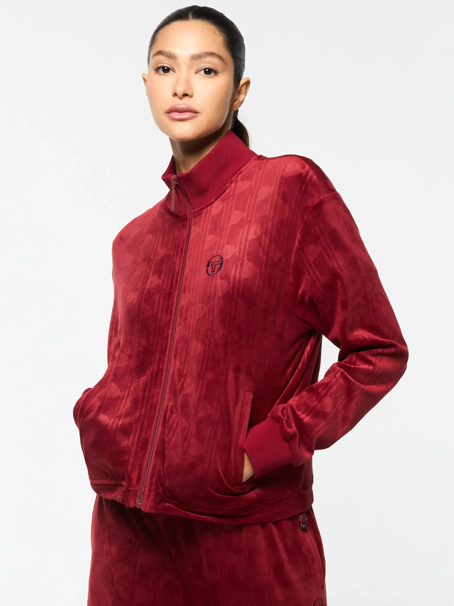 Shop Gabrisa Velour Track Jacket- Velour