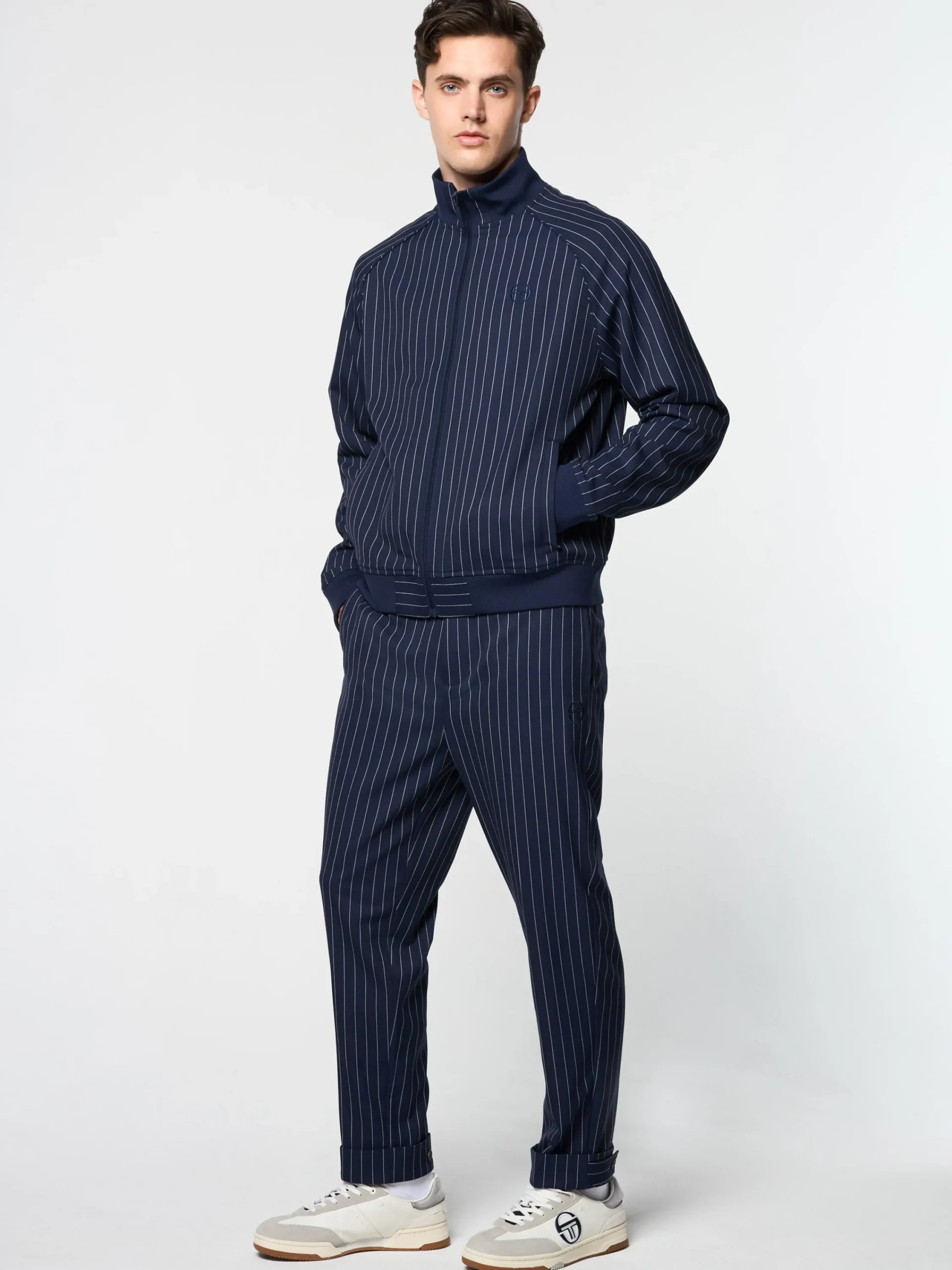 Online Gessato Suiting Track Jacket- Tracksuits|Jackets