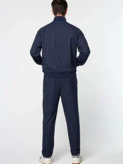 Online Gessato Suiting Track Jacket- Tracksuits|Jackets