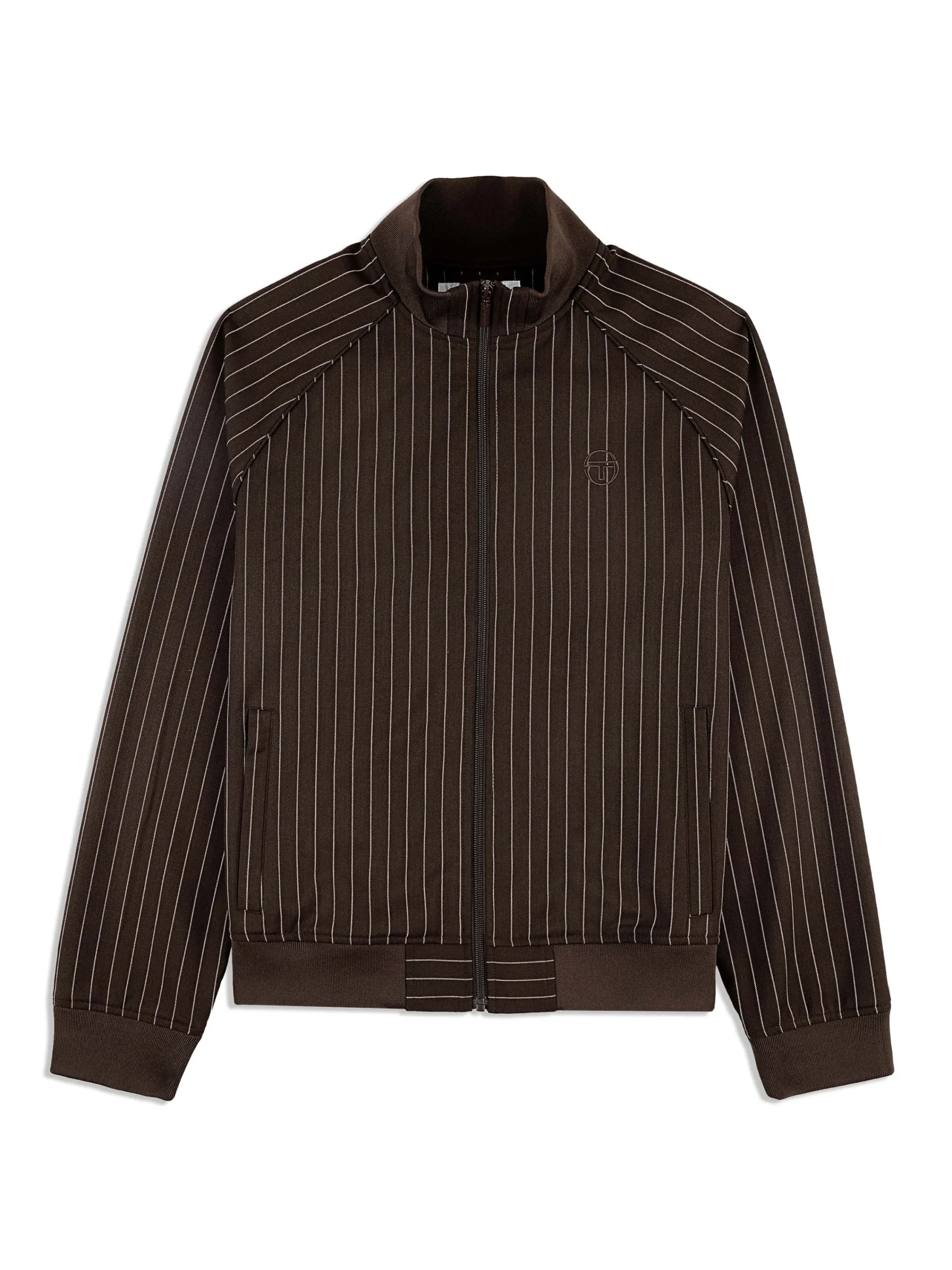 Fashion Gessato Suiting Track Jacket- Tracksuits|Jackets