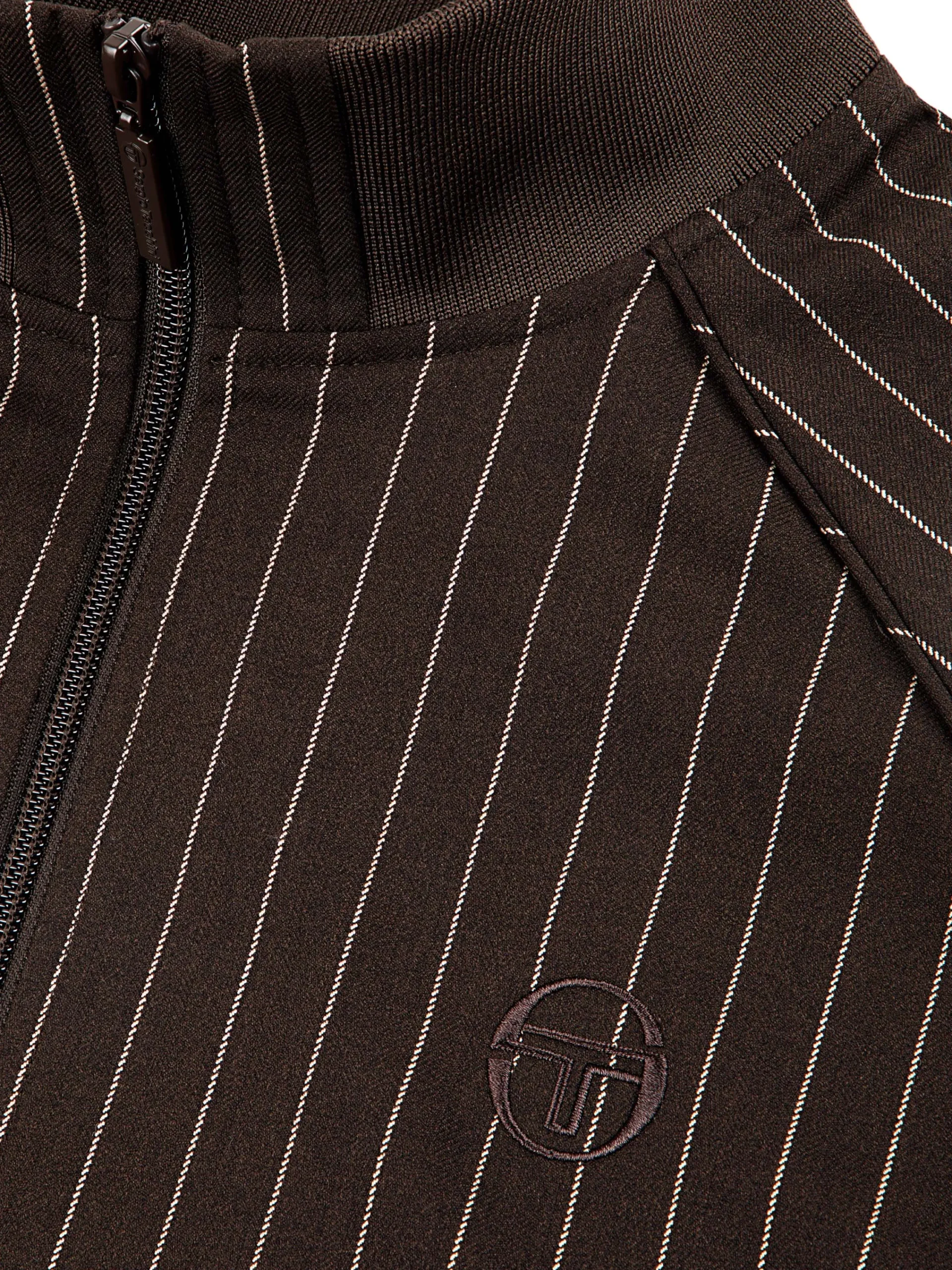 Fashion Gessato Suiting Track Jacket- Tracksuits|Jackets