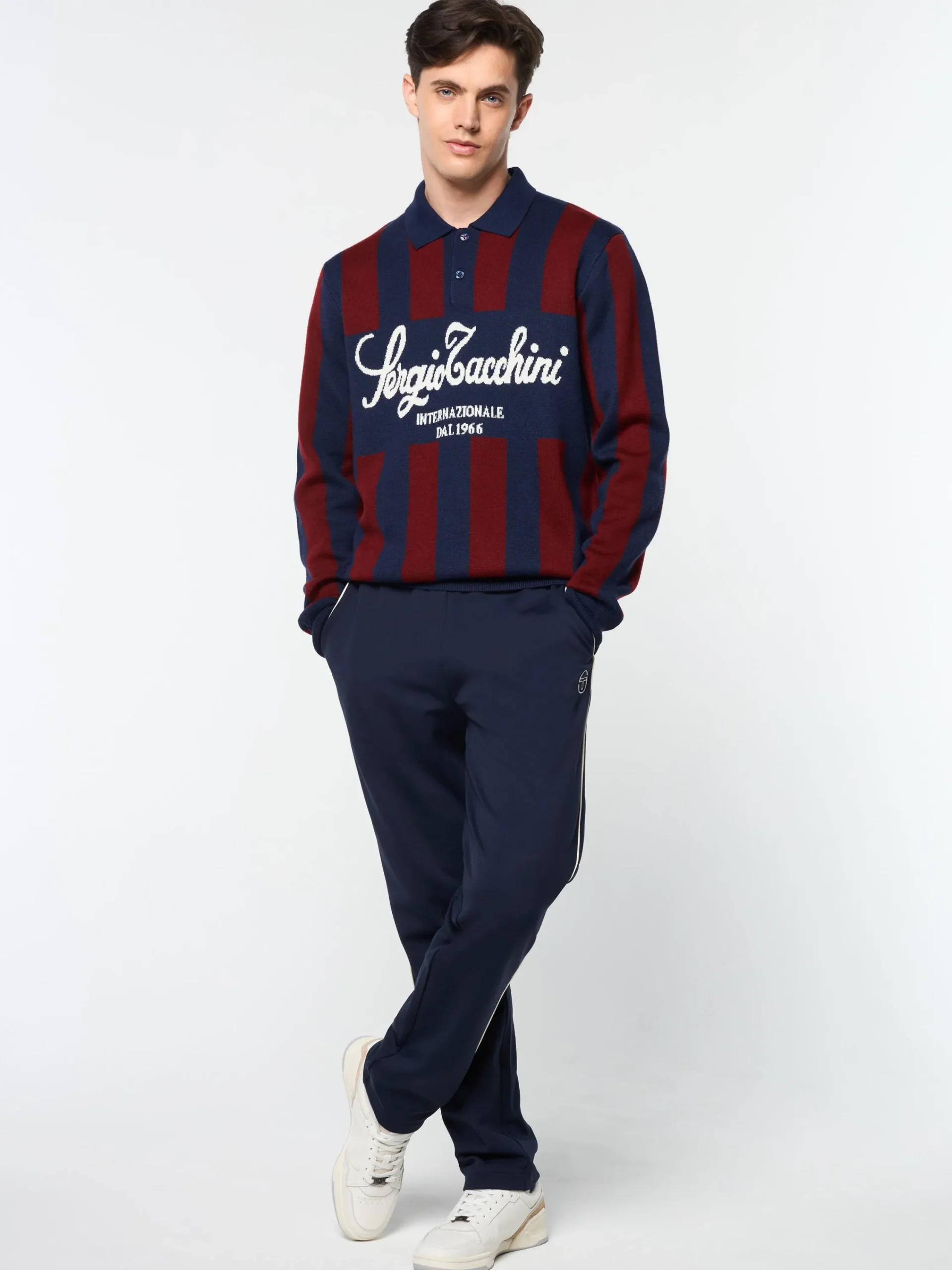 Flash Sale Gioco Jacquard Long Sleeve Polo- Knitwear|Polos