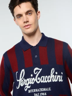 Flash Sale Gioco Jacquard Long Sleeve Polo- Knitwear|Polos