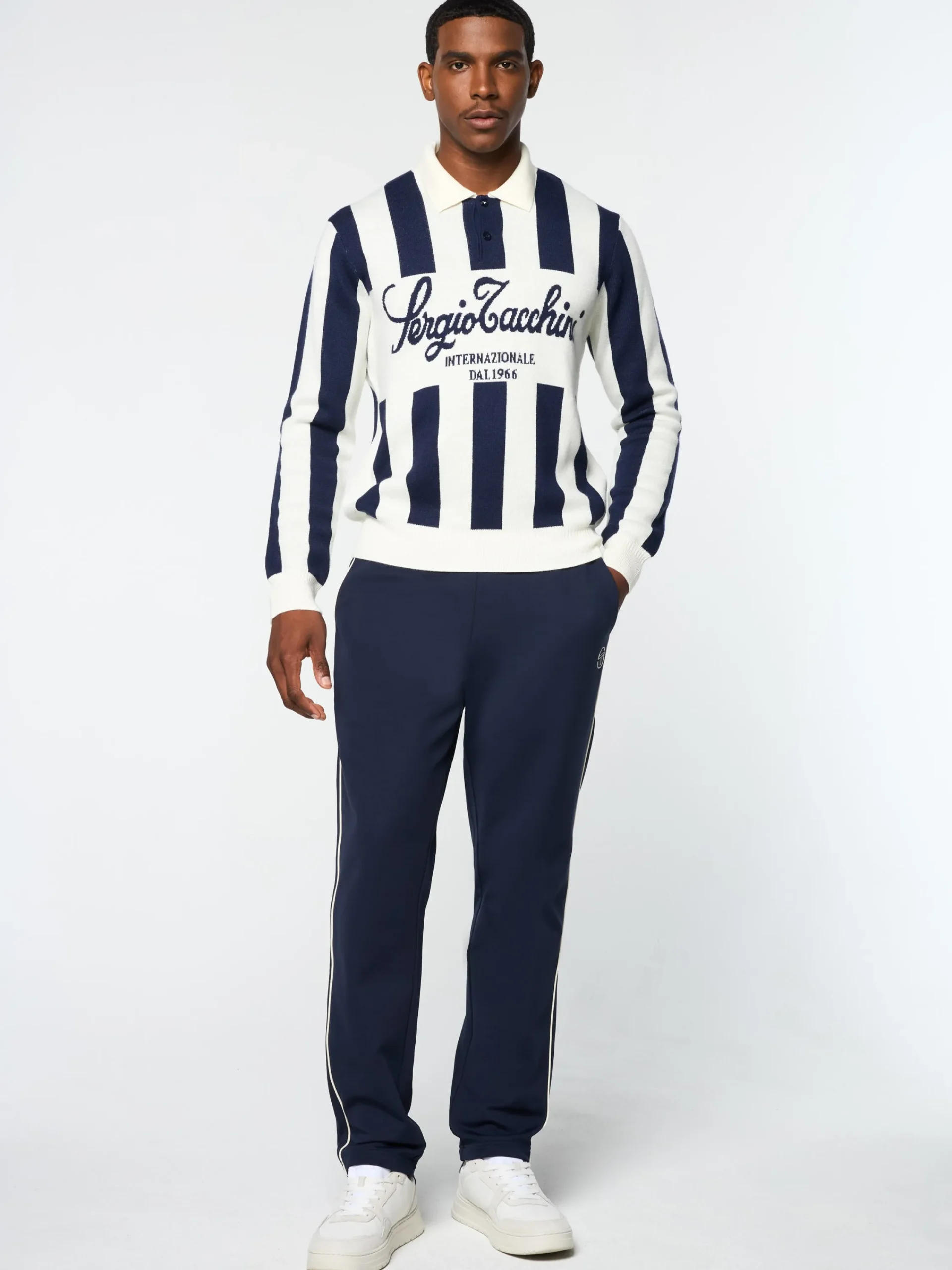 Shop Gioco Jacquard Long Sleeve Polo- Knitwear|Polos