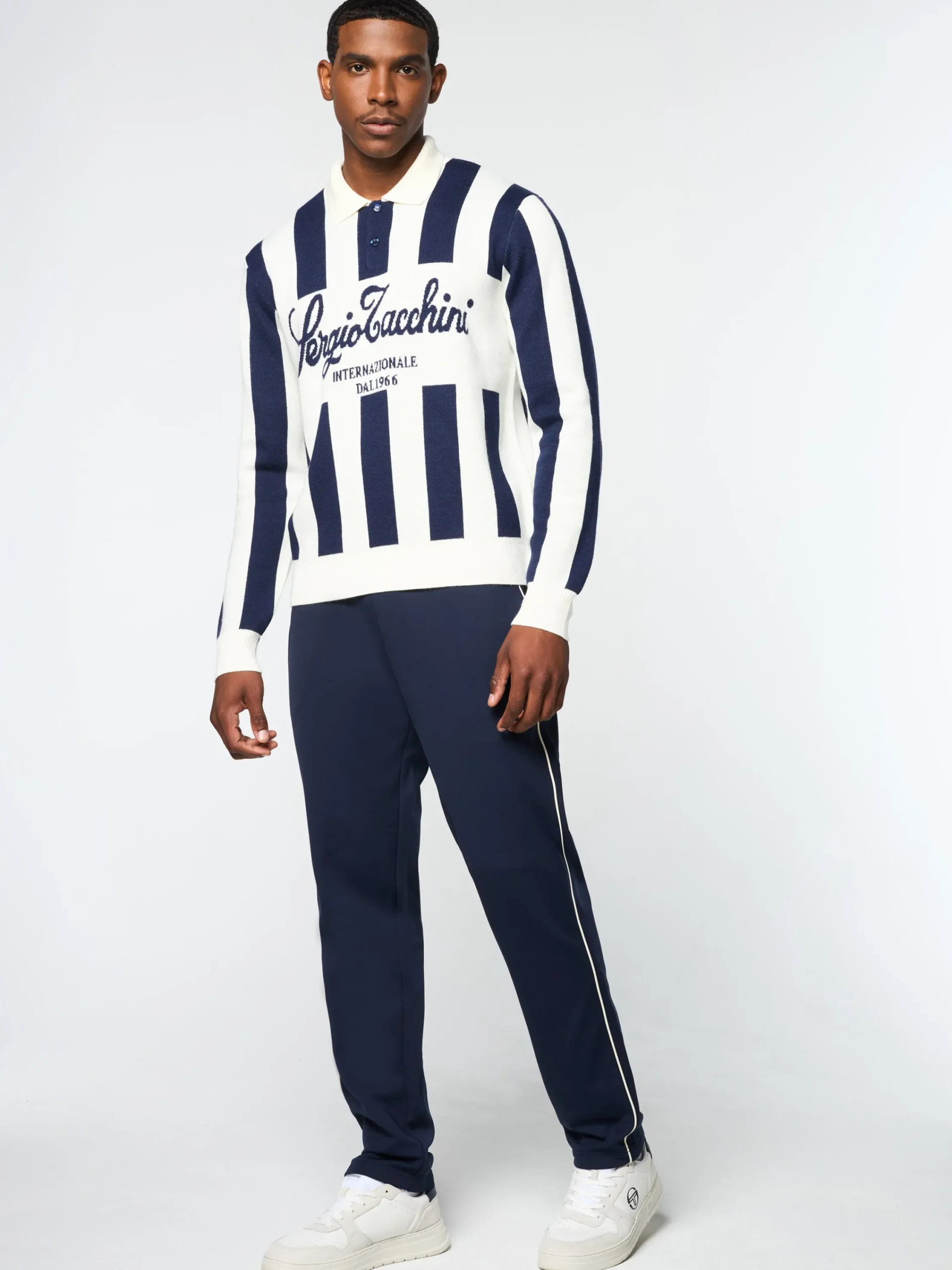 Shop Gioco Jacquard Long Sleeve Polo- Knitwear|Polos