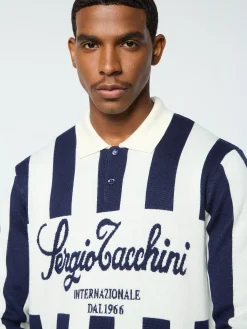 Shop Gioco Jacquard Long Sleeve Polo- Knitwear|Polos