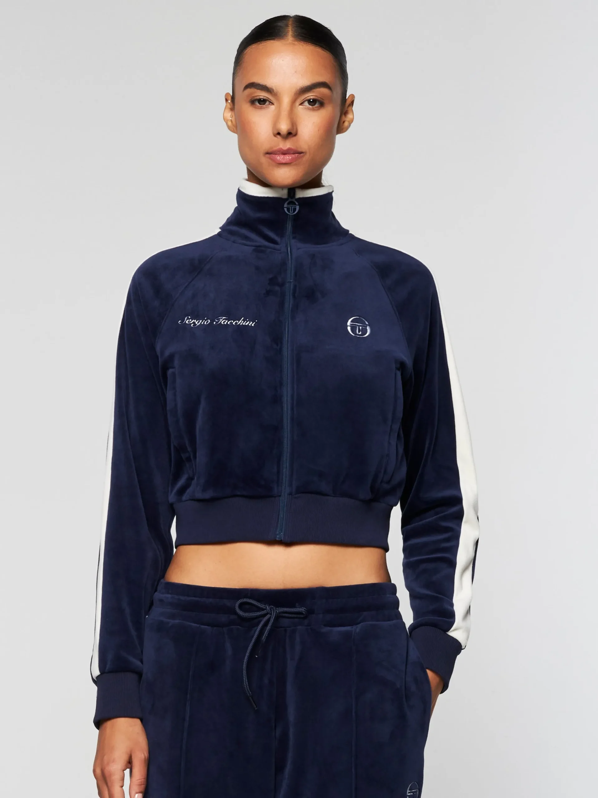 Hot Miss Carlotta Velour Track Jacket- Tracksuits|Velour