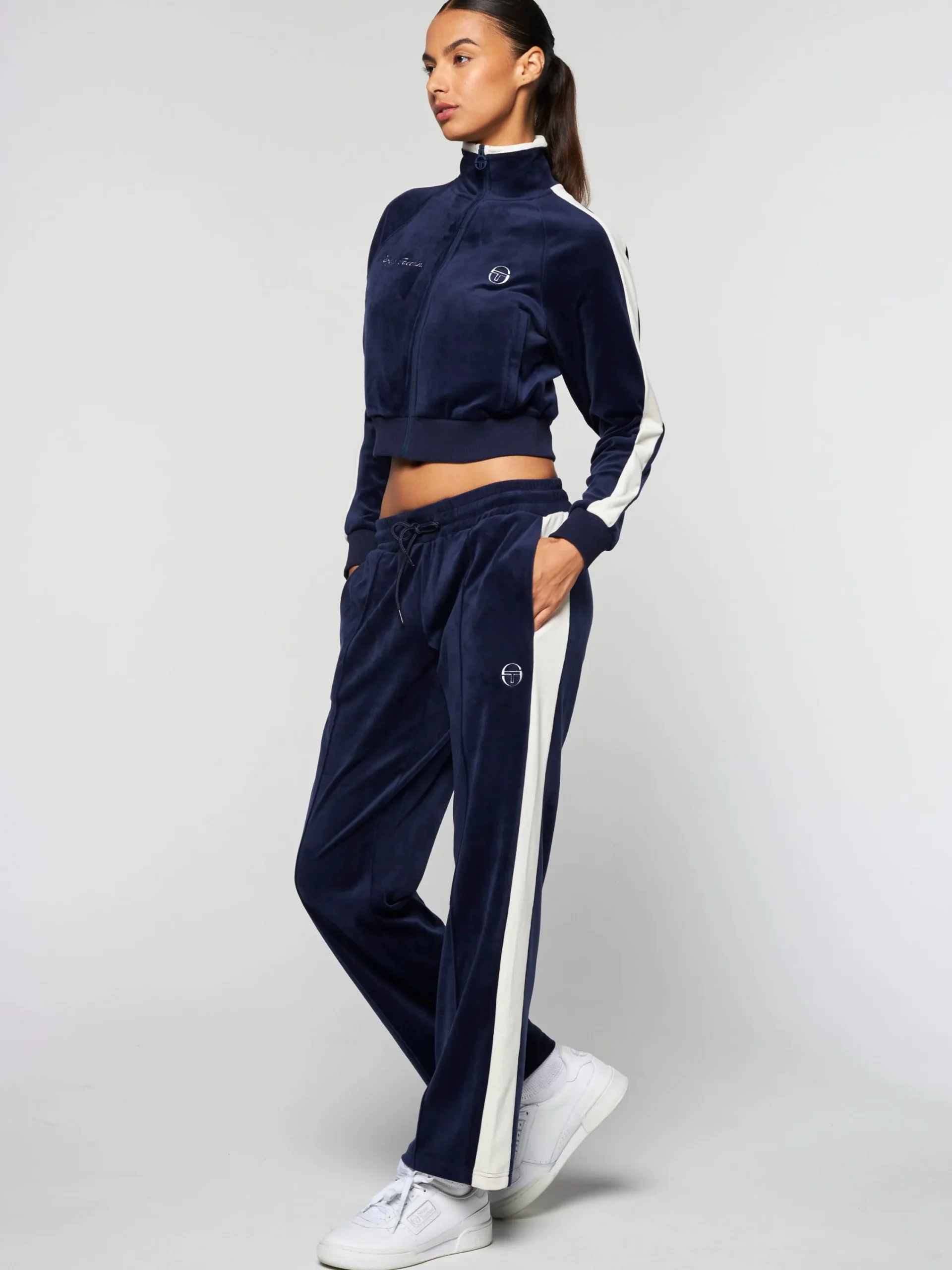 Hot Miss Carlotta Velour Track Jacket- Tracksuits|Velour