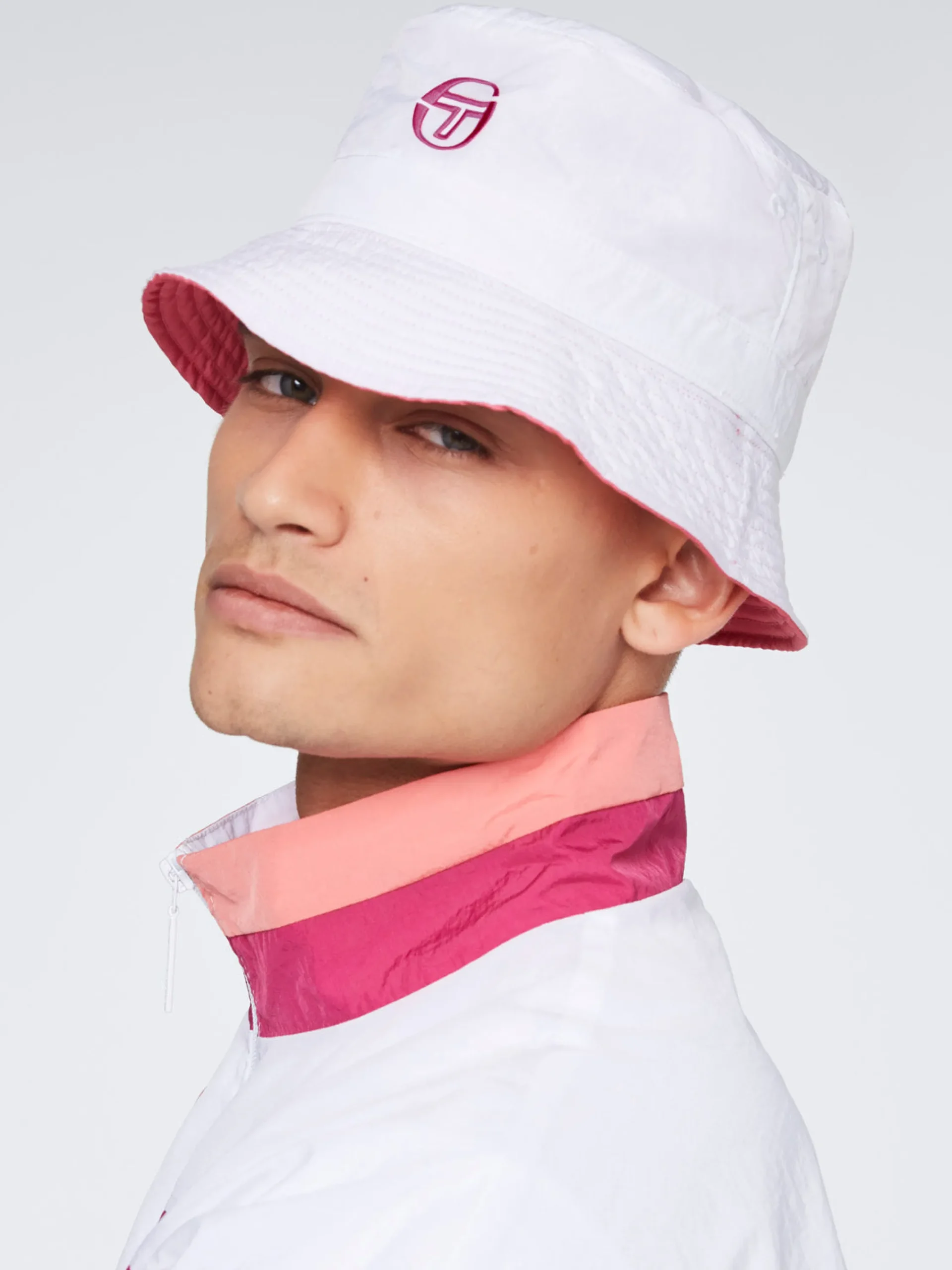 Discount Mosaic Reversible Bucket Hat-White/Multi Nylon|Headwear