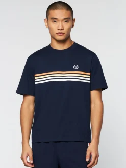 Cheap New Melfi T-Shirt- Maritime Blue/ White T-Shirts|The Essentials