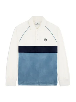 Fashion Noci Velour Long Sleeve Polo- Velour|Polos