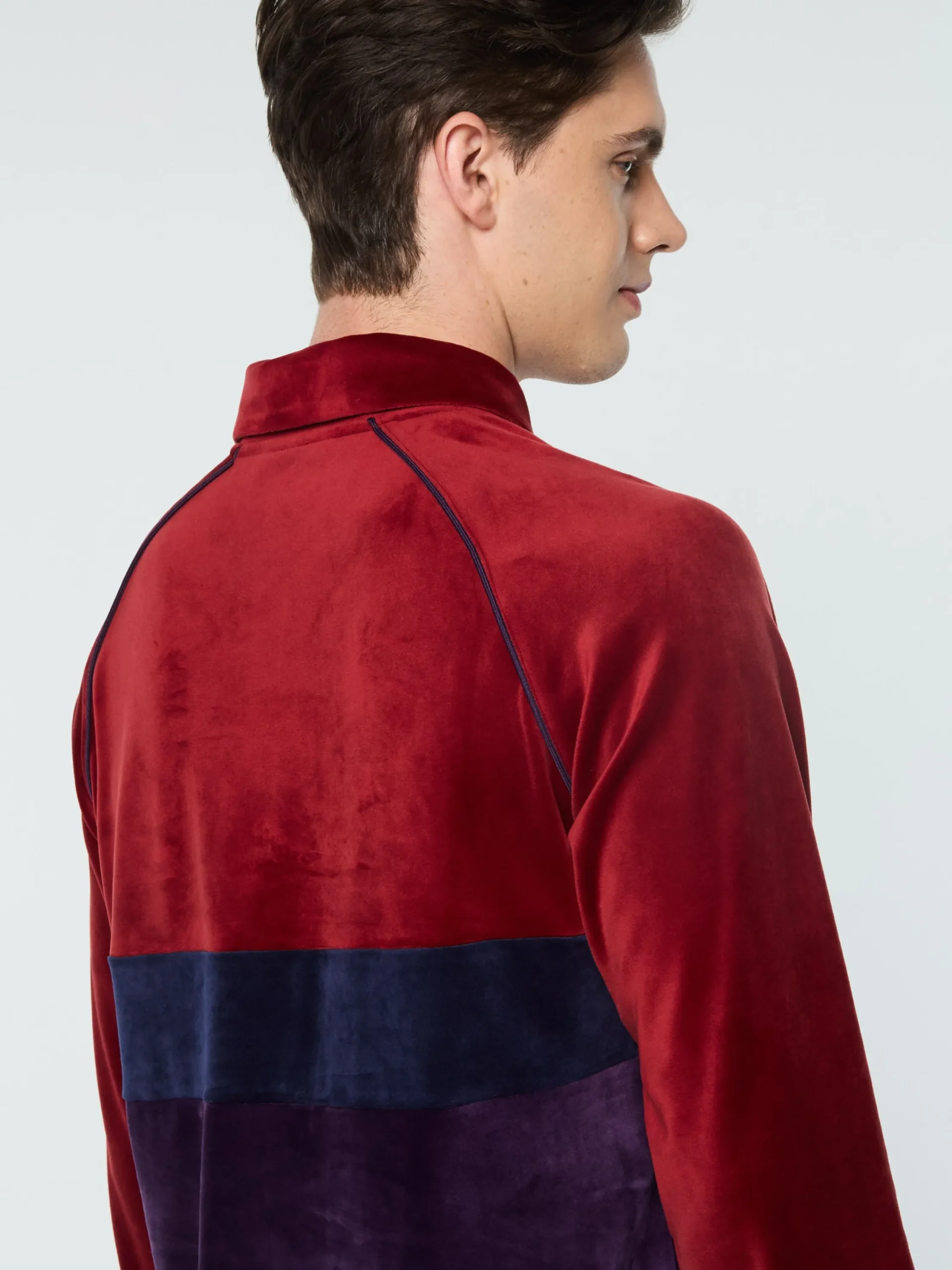 Clearance Noci Velour Long Sleeve Polo- Velour|Polos