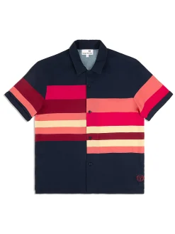 Shop Pennellata Cabana Shirt- Maritime Blue/ Multi Matching Separates