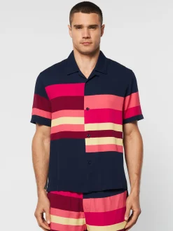 Shop Pennellata Cabana Shirt- Maritime Blue/ Multi Matching Separates
