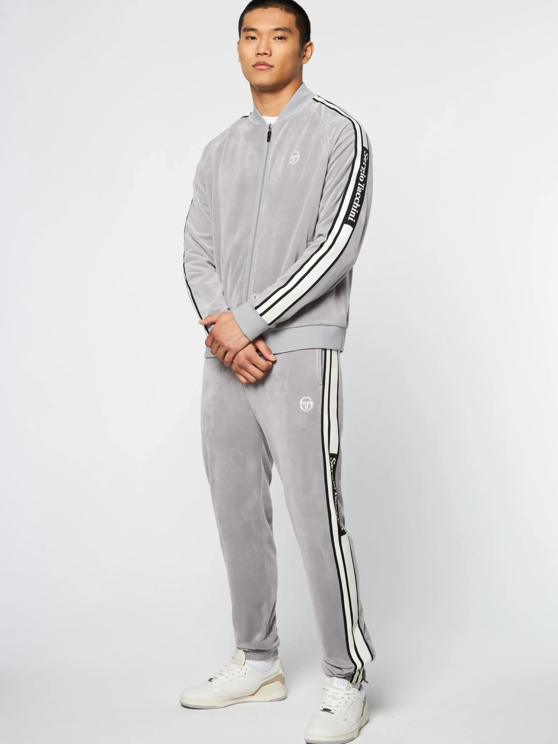 New Pereto Velour Track Jacket- Tracksuits|Velour