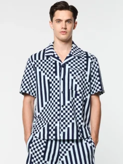Outlet Piastrella Terry Cabana Shirt- T-Shirts|Matching Separates