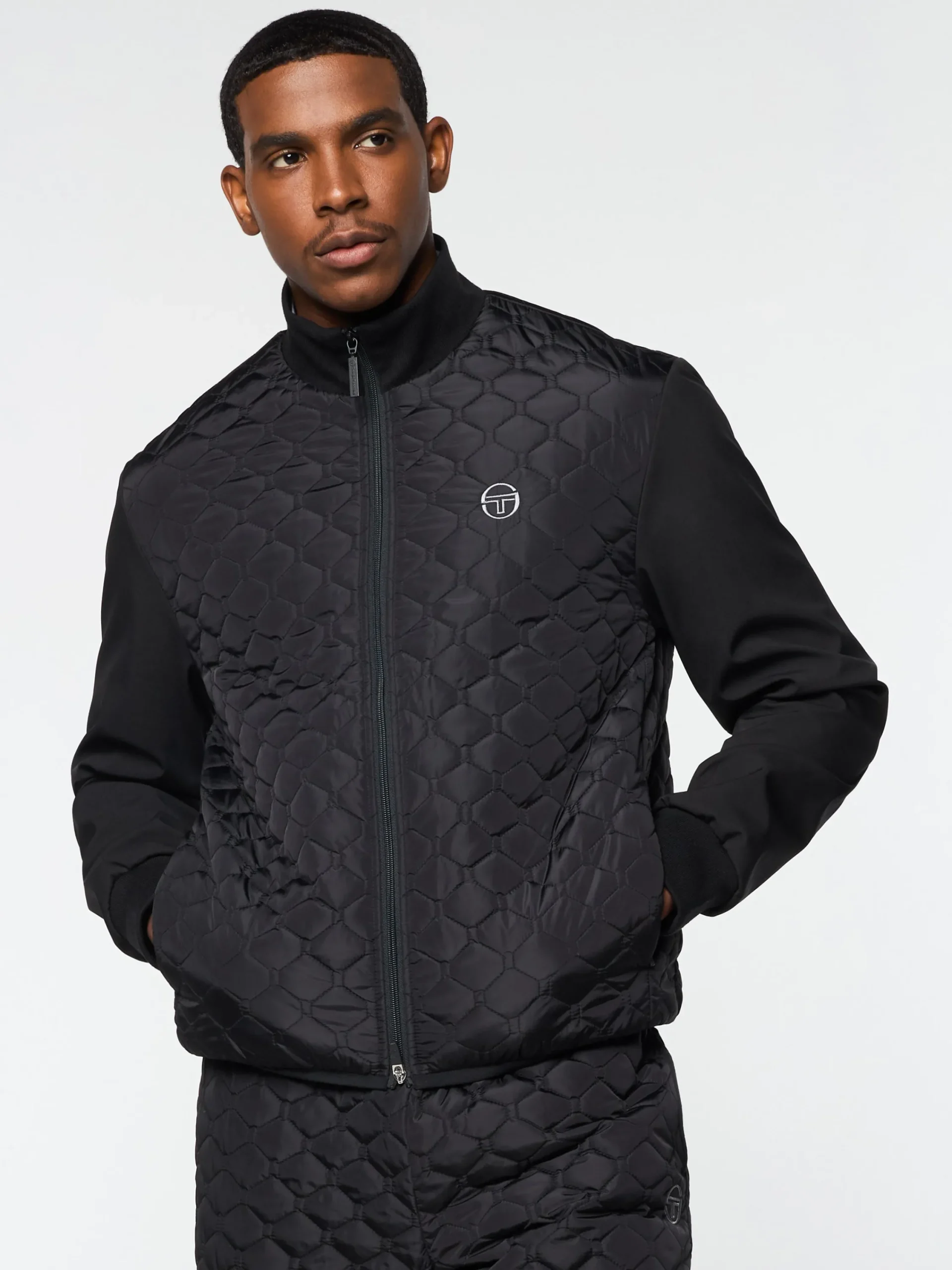 New Sapri Quilted Track Jacket- Tracksuits|Nylon