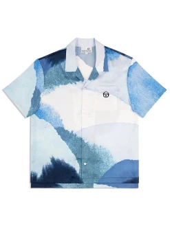 Best Spiaggia Cabana Shirt- Maritime Blue/ Multi Matching Separates