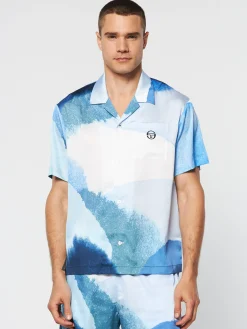 Best Spiaggia Cabana Shirt- Maritime Blue/ Multi Matching Separates