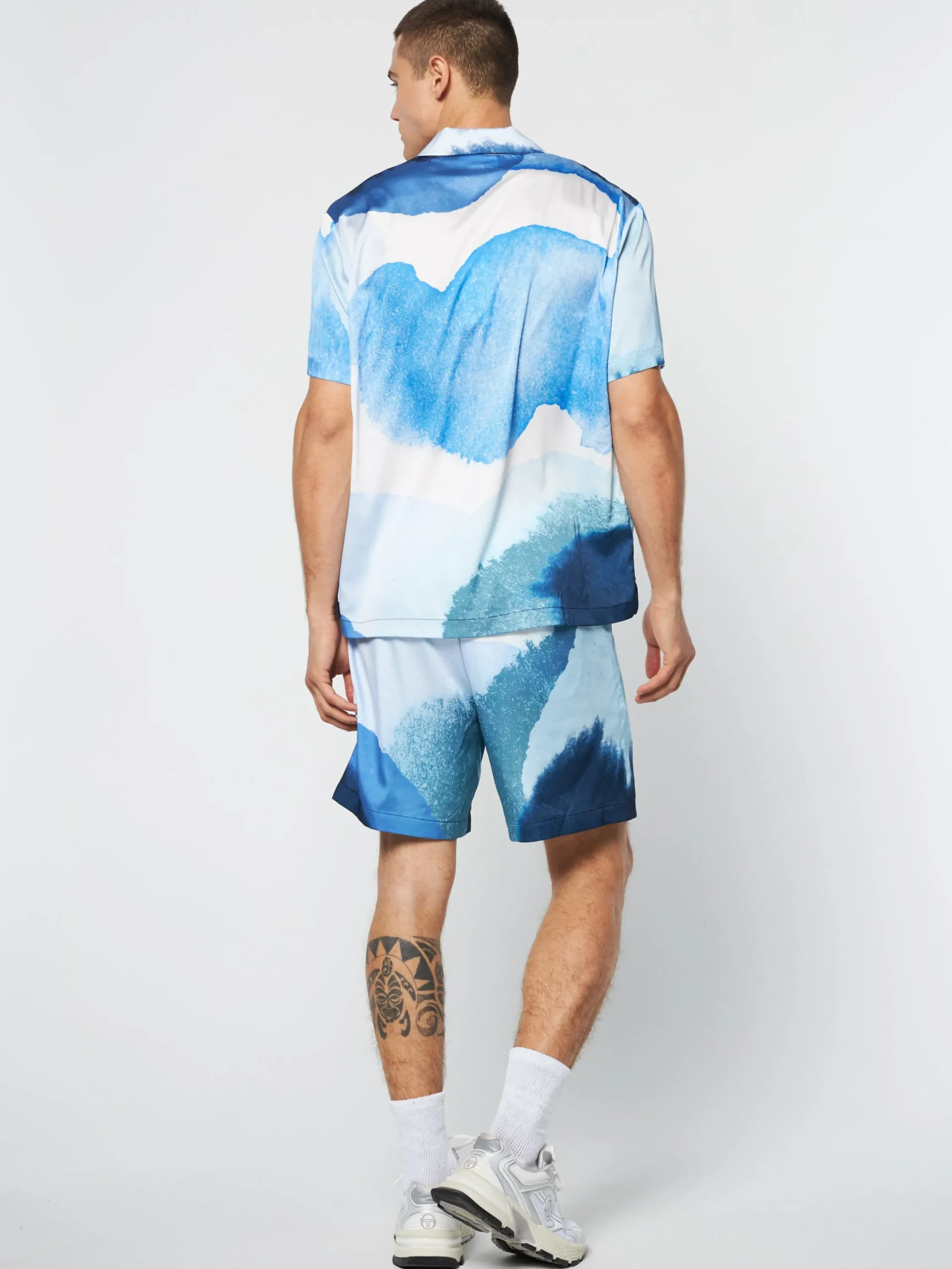 Best Spiaggia Cabana Shirt- Maritime Blue/ Multi Matching Separates
