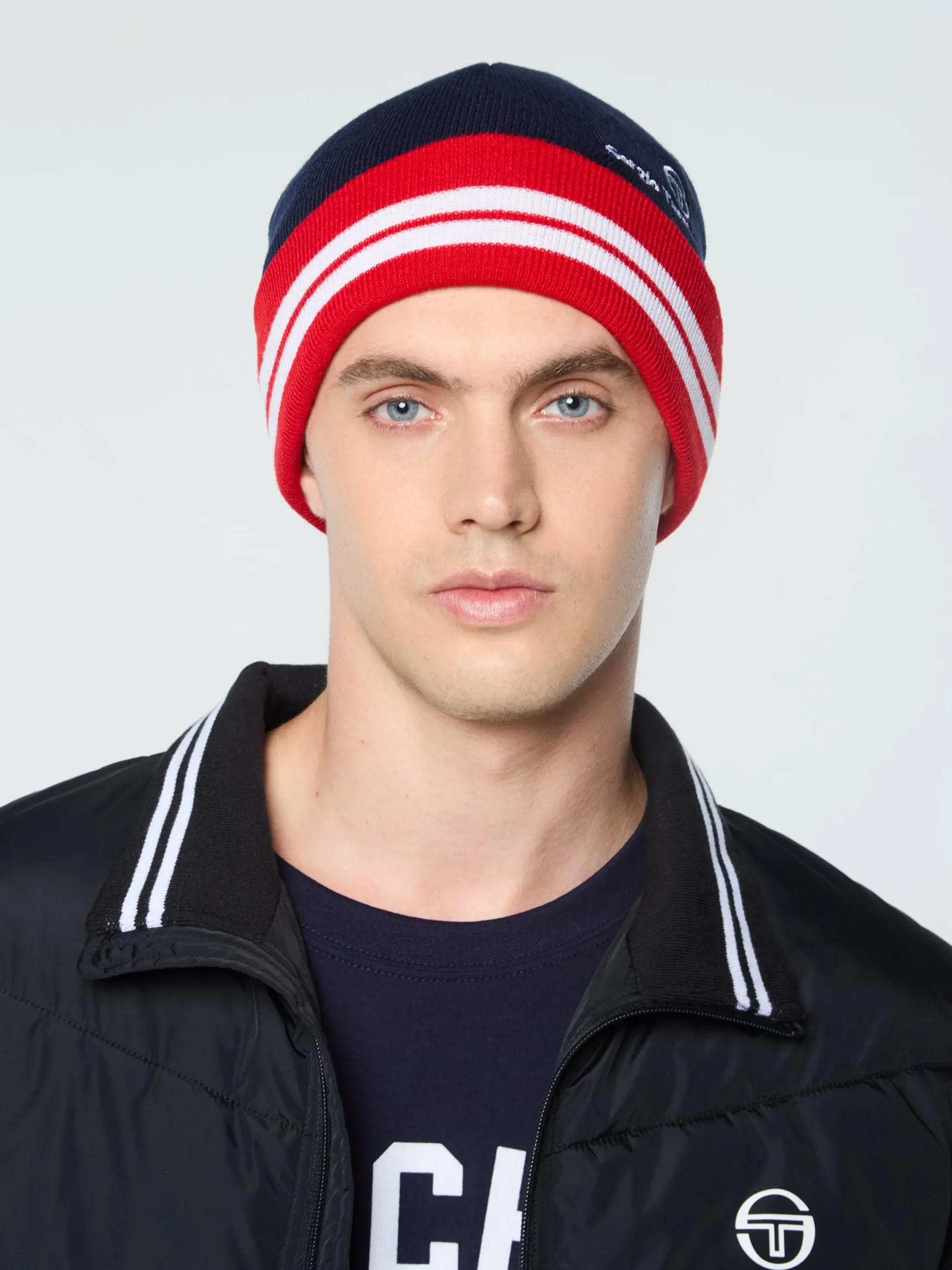 Best Sale Surgis Knit Beanie- Maritime Blue/ Adrenaline Rush/ White Women Knitwear|Headwear