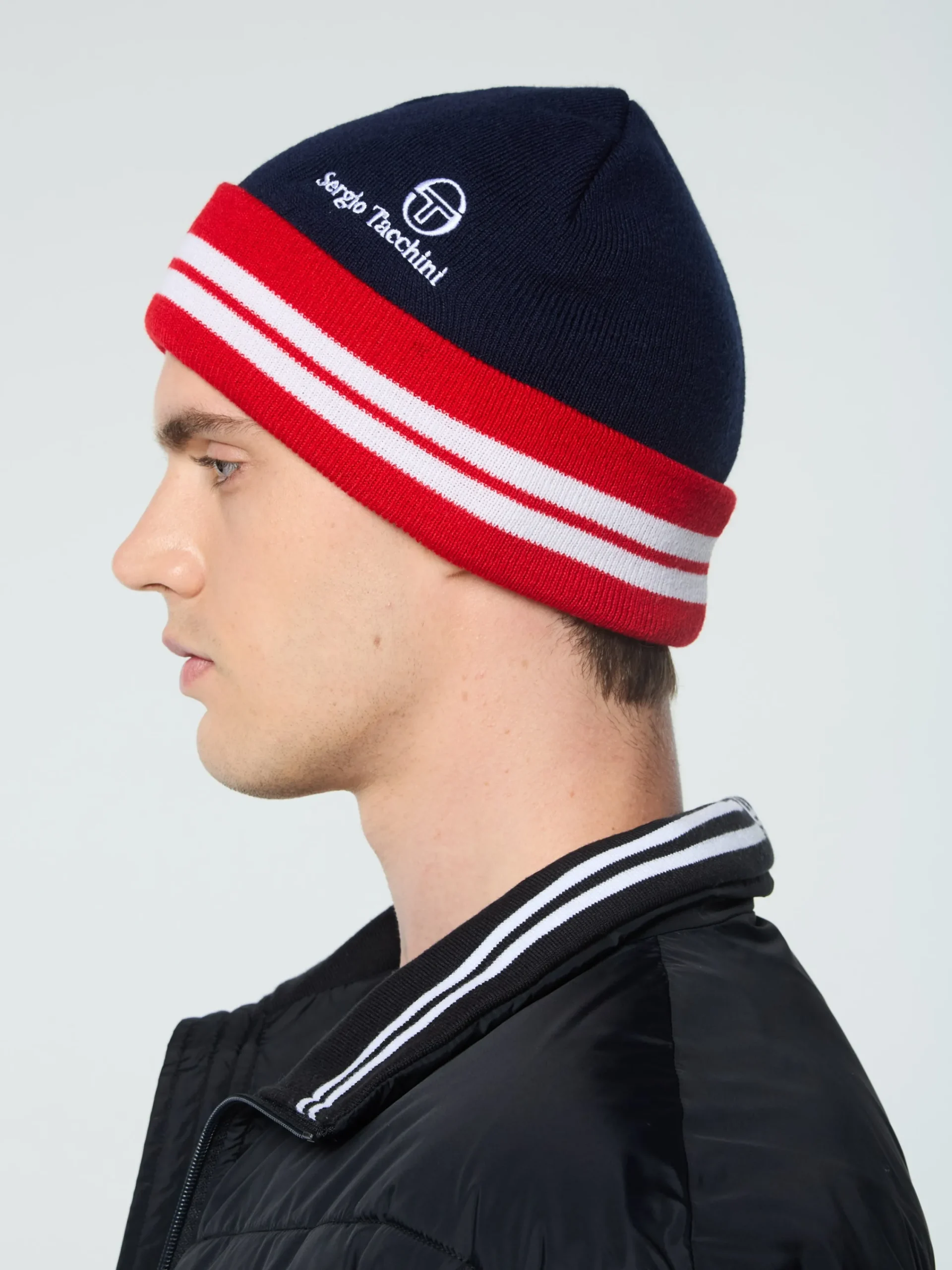Best Sale Surgis Knit Beanie- Maritime Blue/ Adrenaline Rush/ White Women Knitwear|Headwear