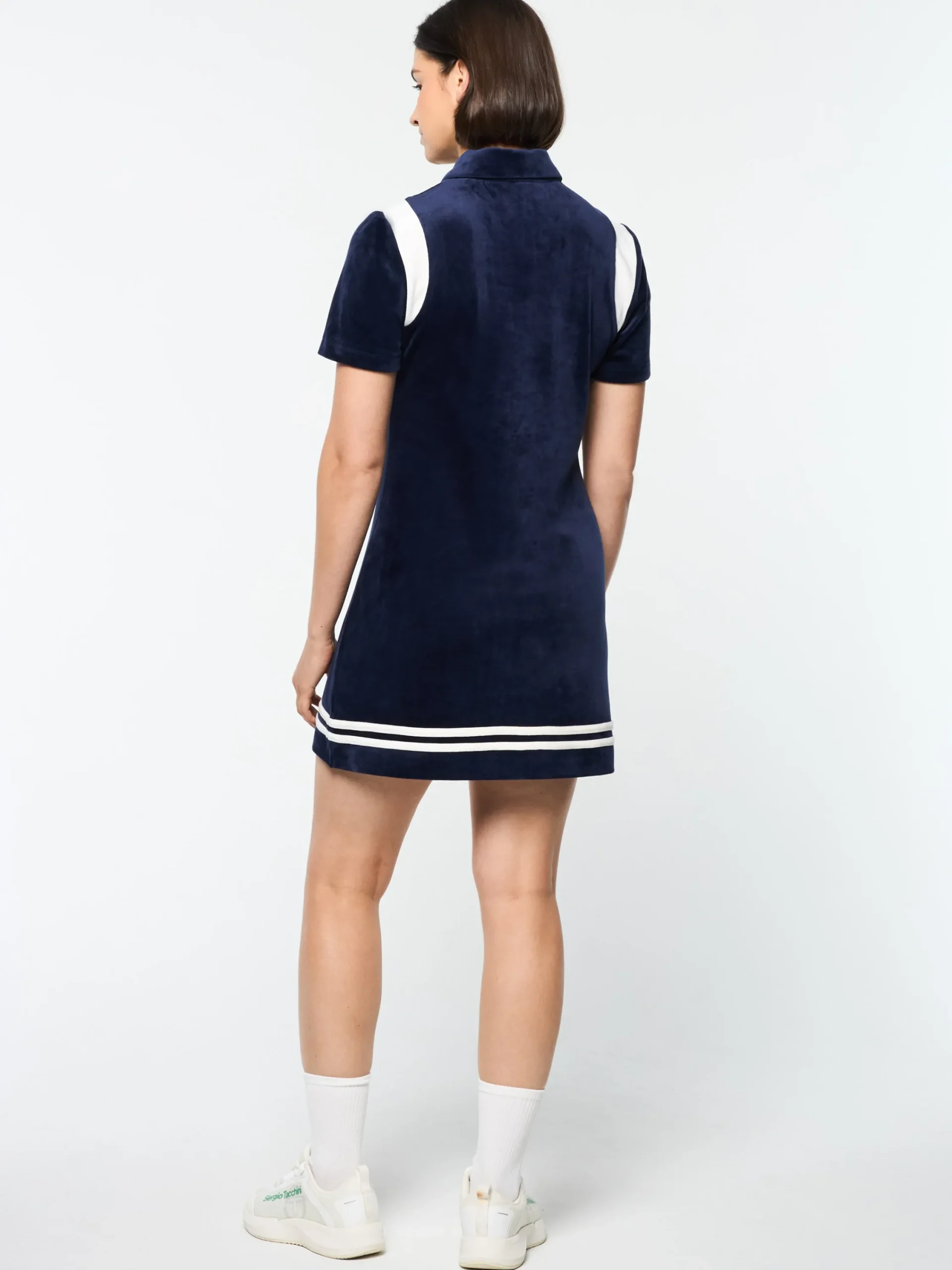 Discount Veneto Velour Polo Mini Dress- Women Velour|Dresses