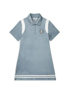Store Veneto Velour Polo Mini Dress- Women Velour|Dresses