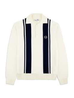Online Young Line Knit Long Sleeve Polo- Knitwear|Polos